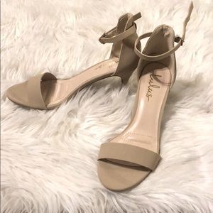 Published Author Nuback Ankle Strap Heel